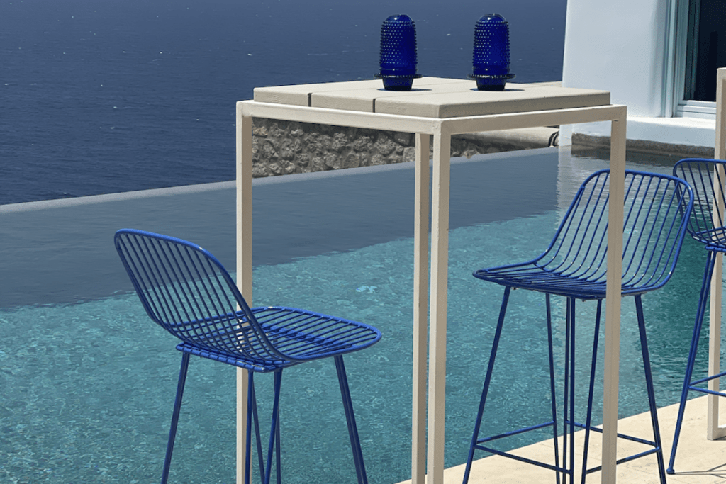 Eva blue cocktail chair - Image 3
