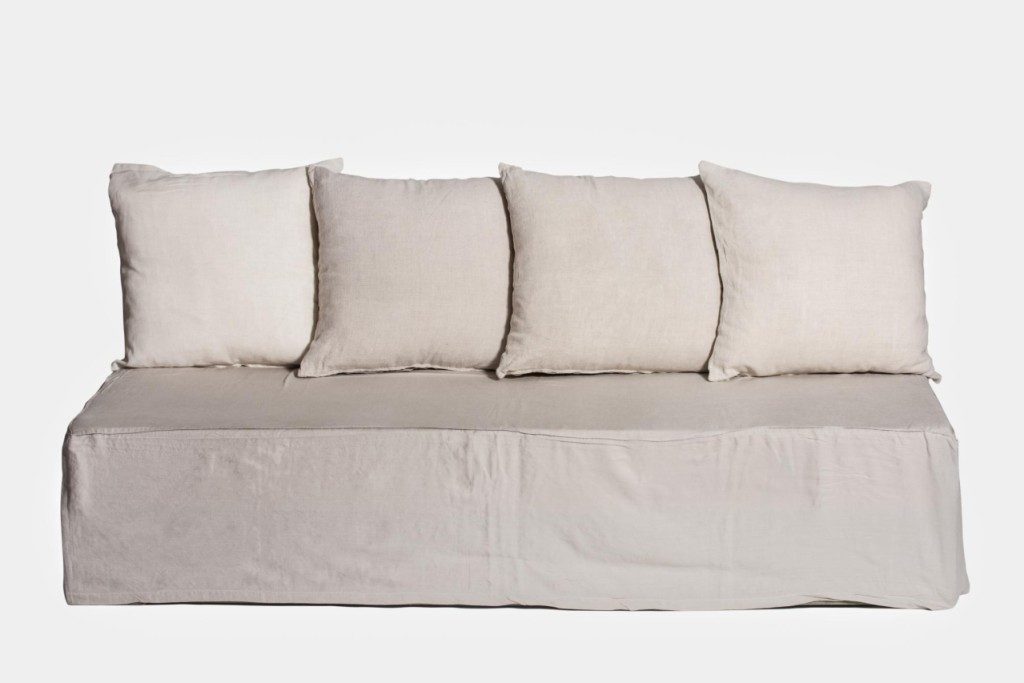 Linen sofa, sand - Image 1