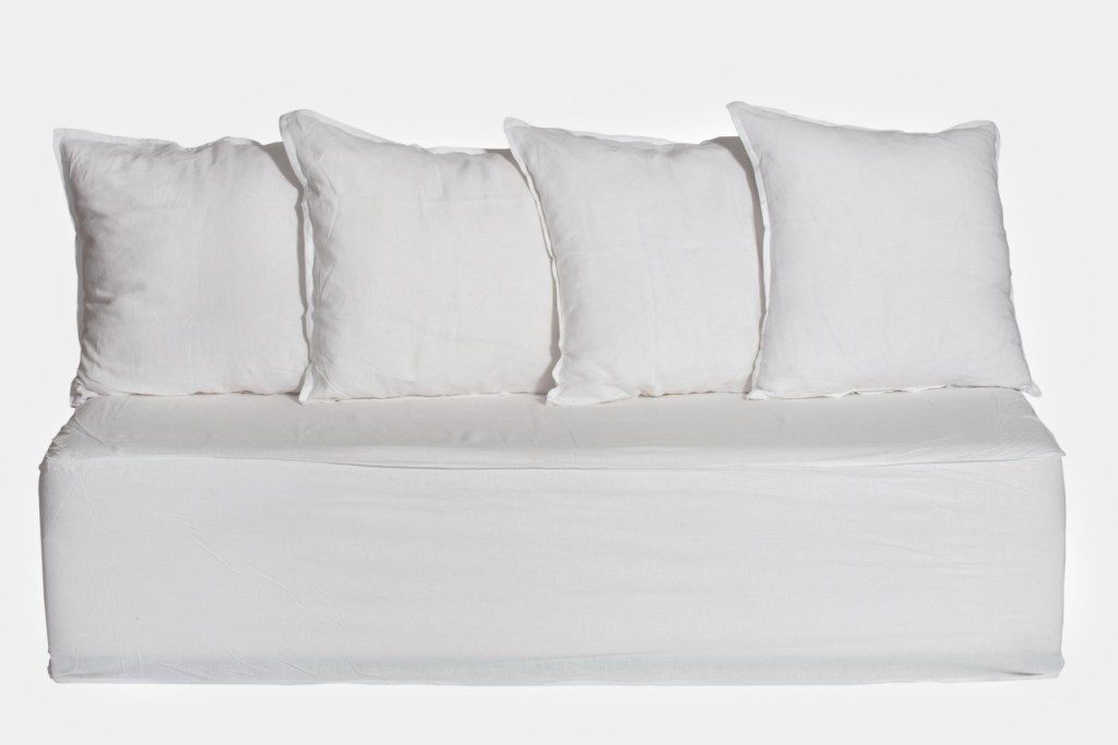 Linen sofa, white - Image 3