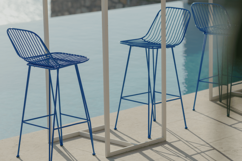 Eva blue cocktail chair - Image 1